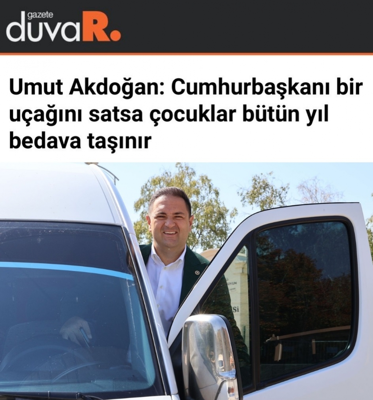 Cumhurbaşkanı bir uçağını satsa çocuklar bütün yıl bedava taşınır