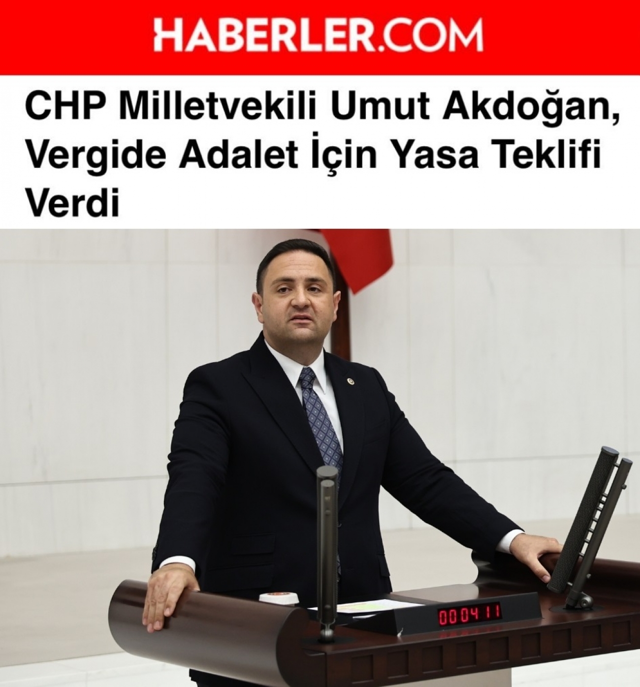 Vergide Adalet İçin Yasa Teklifi Verdim.