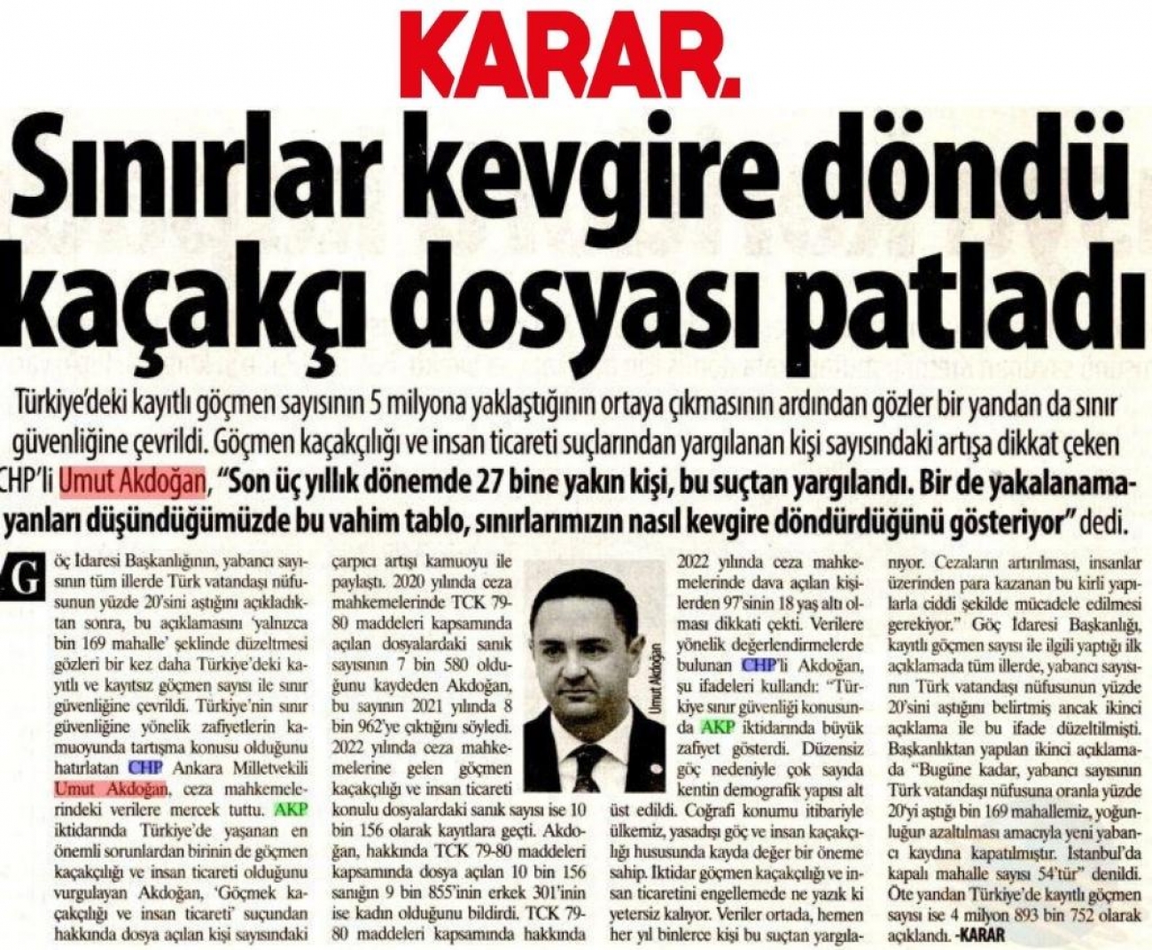 KAÇAKCI DOSYASI PATLADI