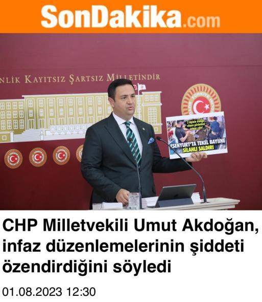 CHP Milletvekili Umut Akdoğan infaz düzenlemelerinin şiddeti özendirdiğini söyledi